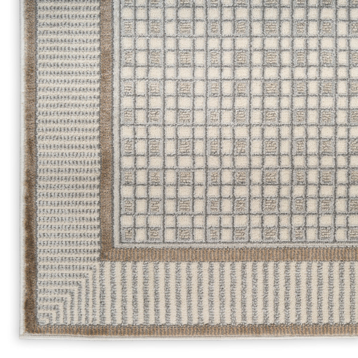 nourison nordic nrc03 ivory grey rug