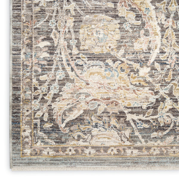 nourison antique fusion anf03 charcoal multicolor rug