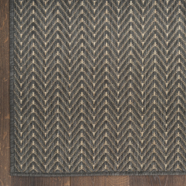 nourison horizon indoor outdoor hoz02 charcoal rug