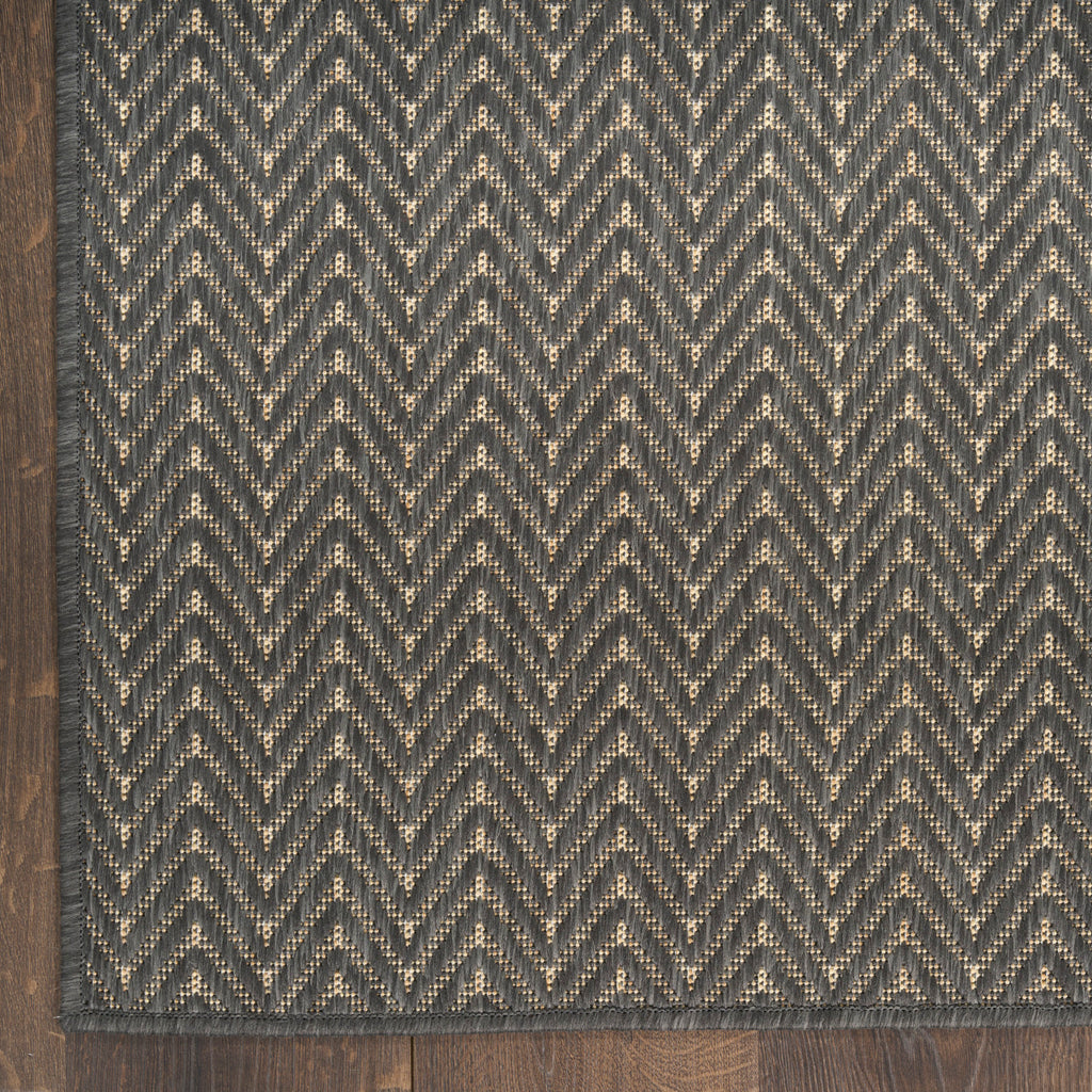 nourison horizon indoor outdoor hoz02 charcoal rug