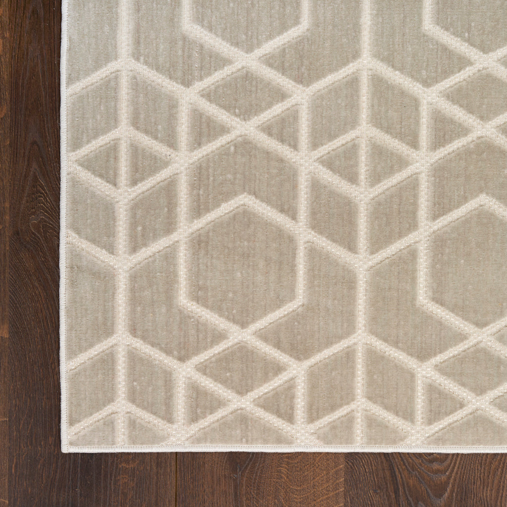 nourison washable charm wch01 silver ivory rug
