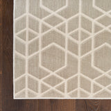 nourison washable charm wch01 silver ivory rug