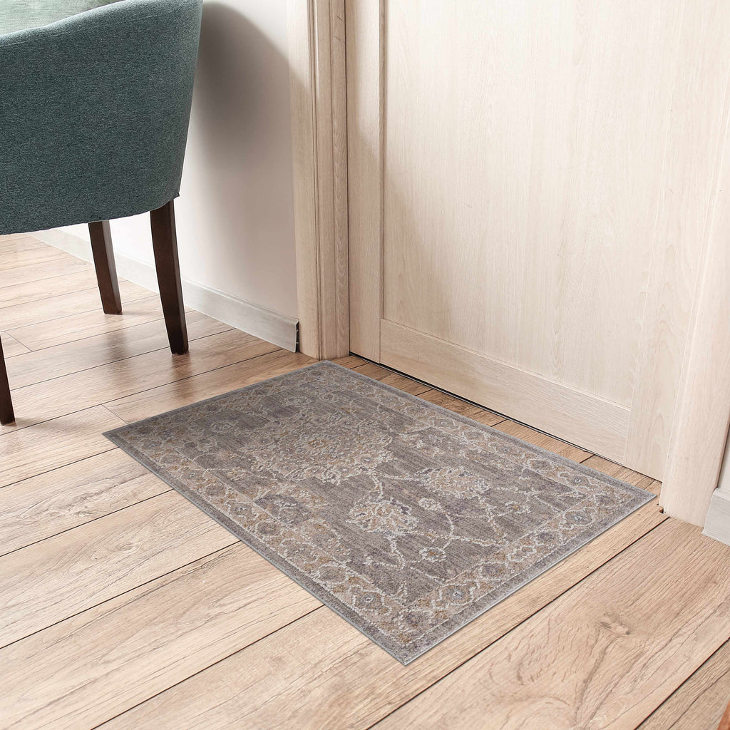 Hauteloom Monterey BTHAY Light Gray Machine Made Polyester Rug