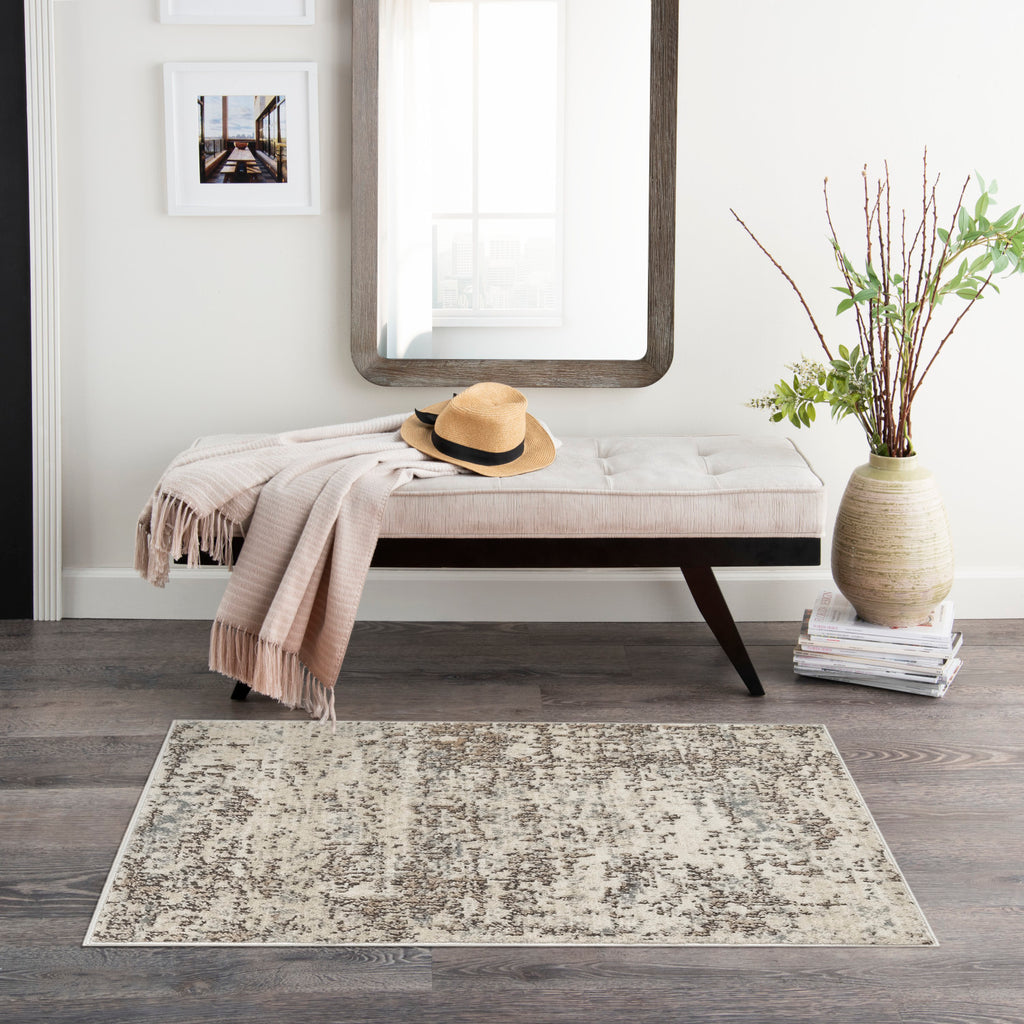 nourison quarry qua17 ivory beige rug
