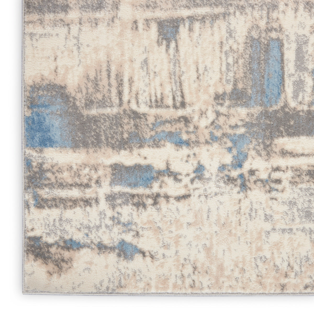 nourison solace sla07 ivory grey blue rug