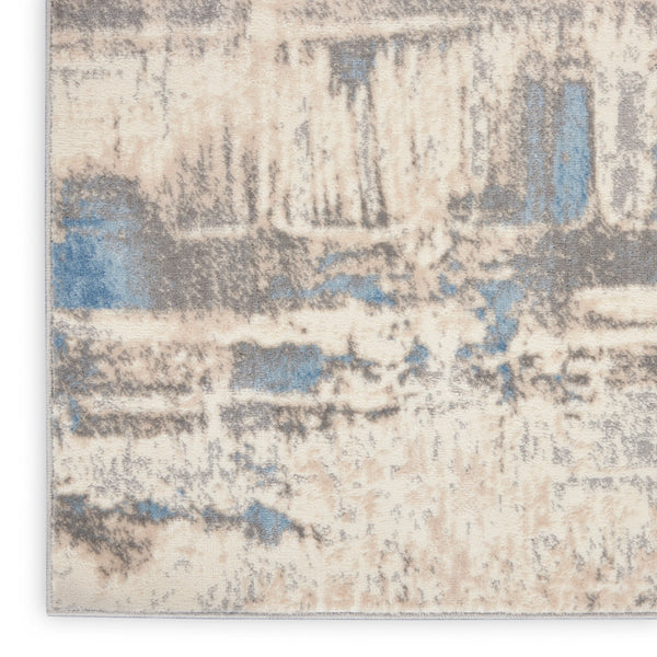 nourison solace sla07 ivory grey blue rug