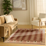 nourison nordic nrc16 rust rug