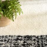nourison pacific shag pcs02 ivory black rug