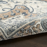 nourison quarry qua18 ivory taupe rug