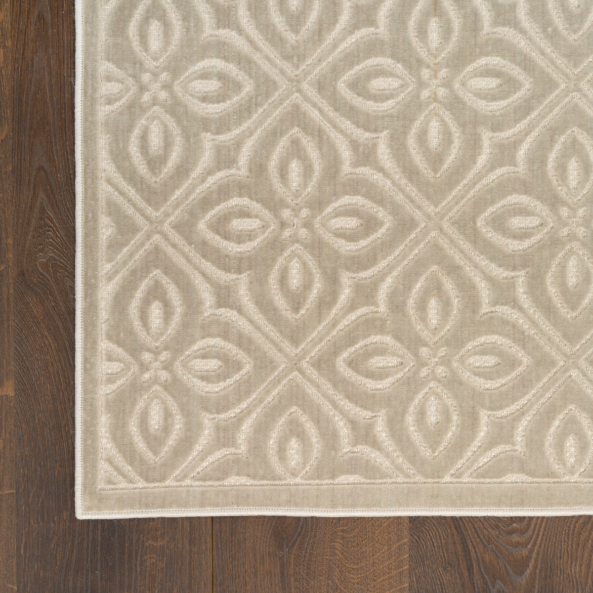 nourison washable charm wch03 silver ivory rug
