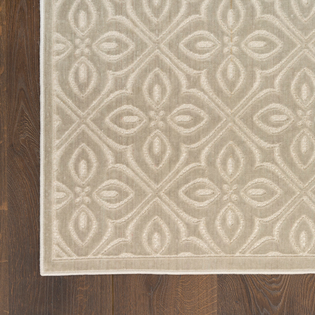nourison washable charm wch03 silver ivory rug