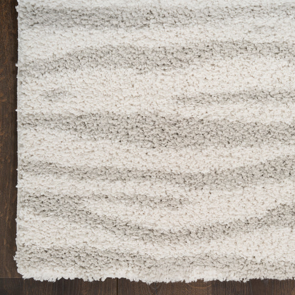 nourison modern shag mmd05 ivory grey rug