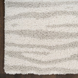nourison modern shag mmd05 ivory grey rug
