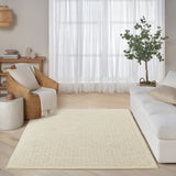 nourison pure grids pgr01 ivory beige rug