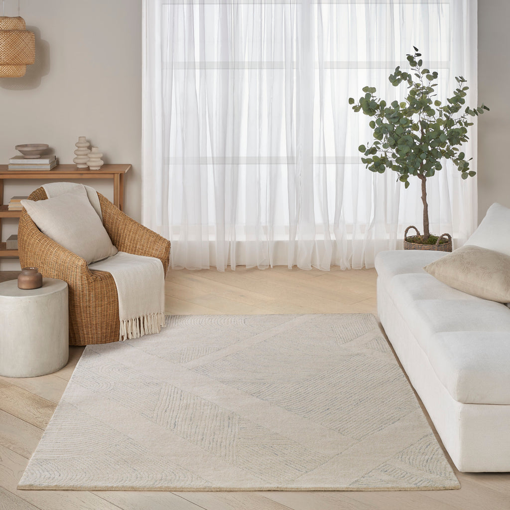nourison pure patterns prn01 ivory grey rug