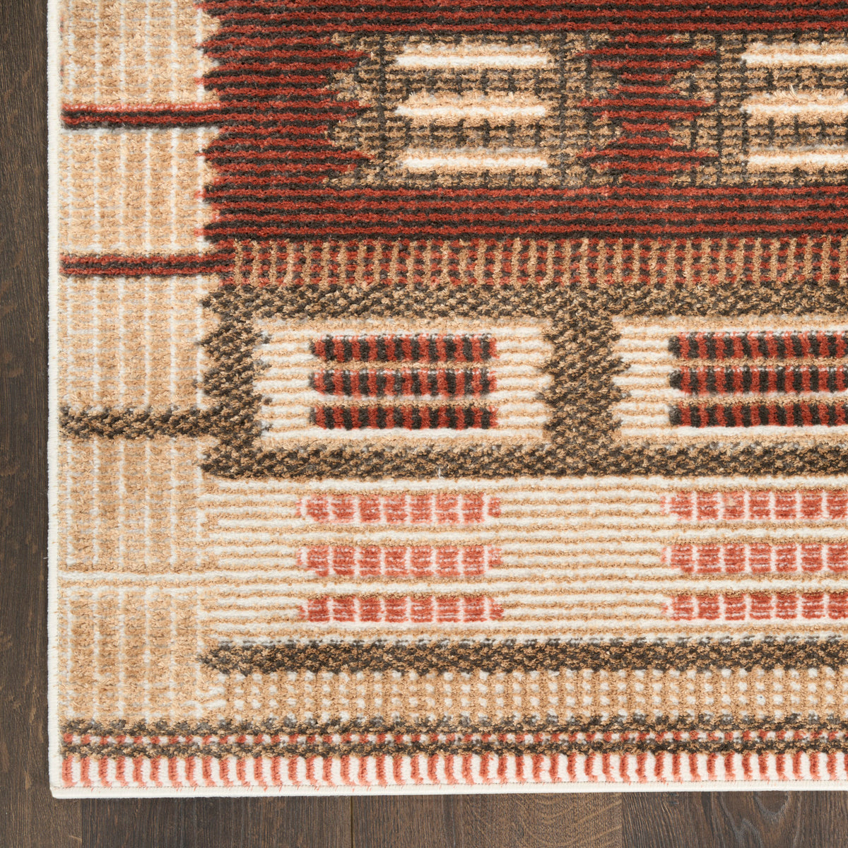 nourison nordic nrc16 rust rug