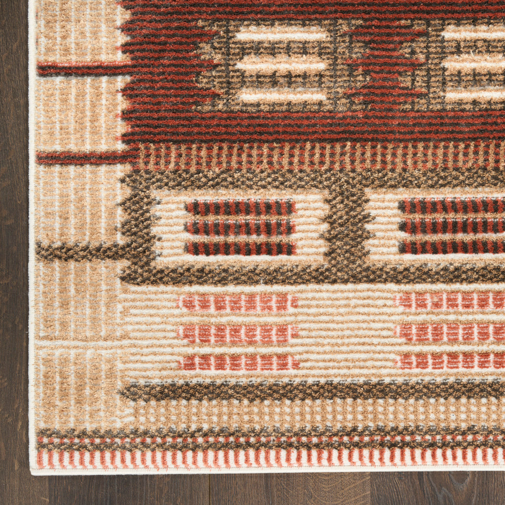nourison nordic nrc16 rust rug
