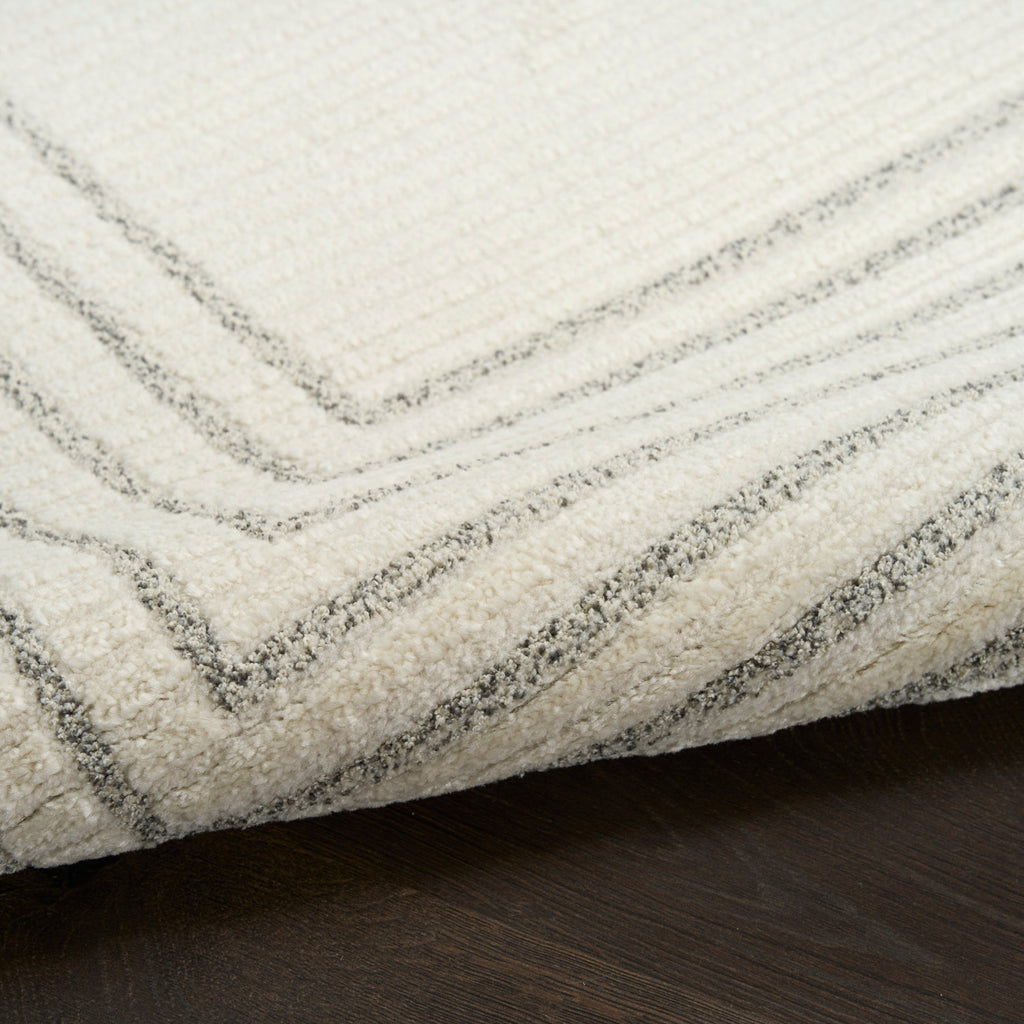 nourison ivory hues ivh03 ivory grey rug