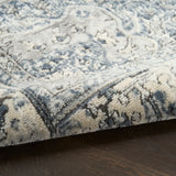 nourison quarry qua18 ivory navy rug