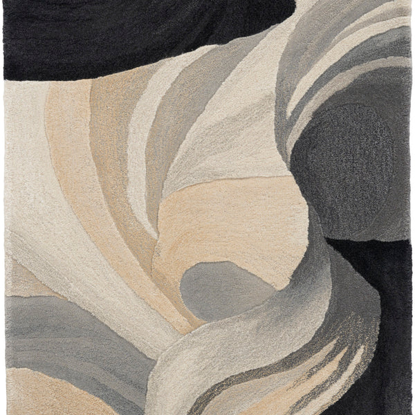 nourison prismatic prs41 ivory black rug