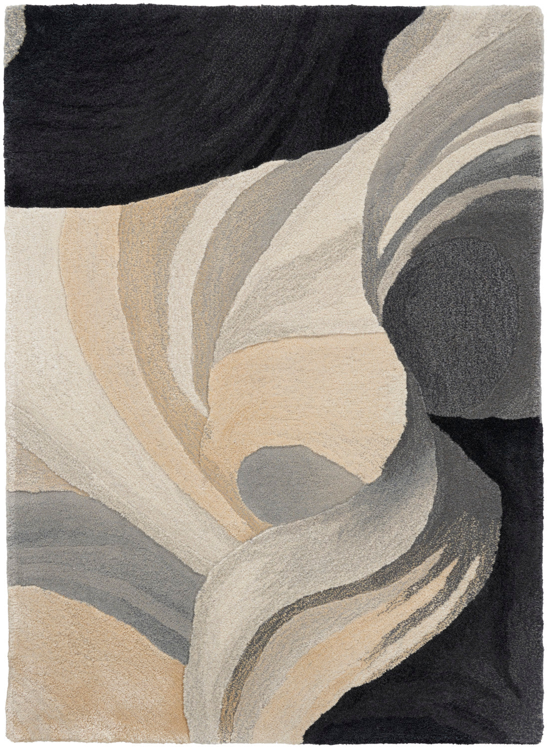 nourison prismatic prs41 ivory black rug