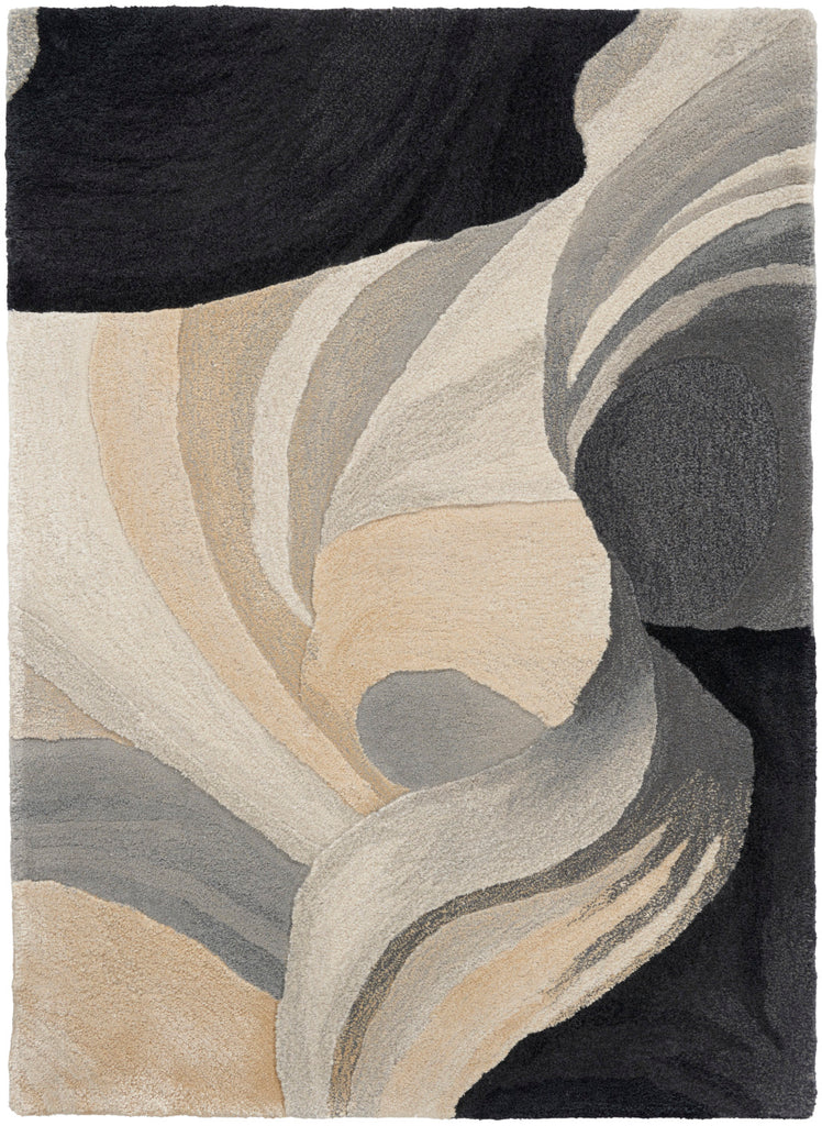 nourison prismatic prs41 ivory black rug