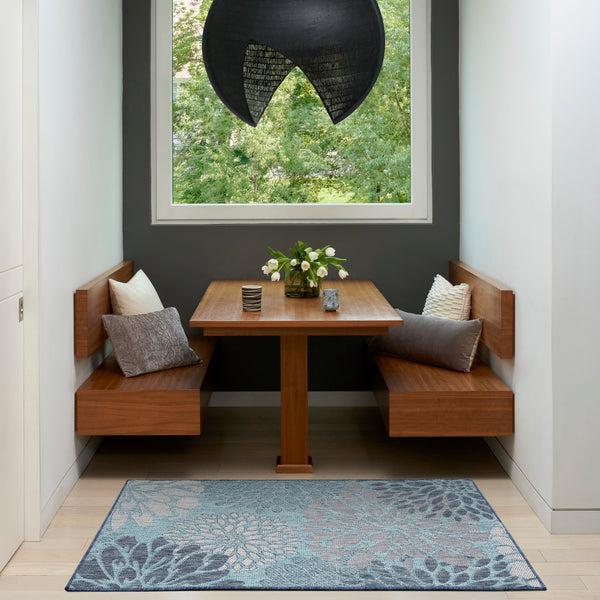 nourison garden oasis goa06 navy rug