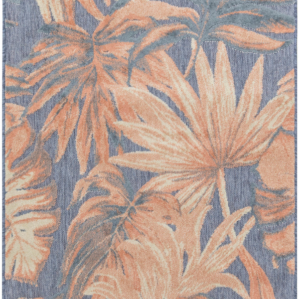 nourison aloha alh43 blue rose rug