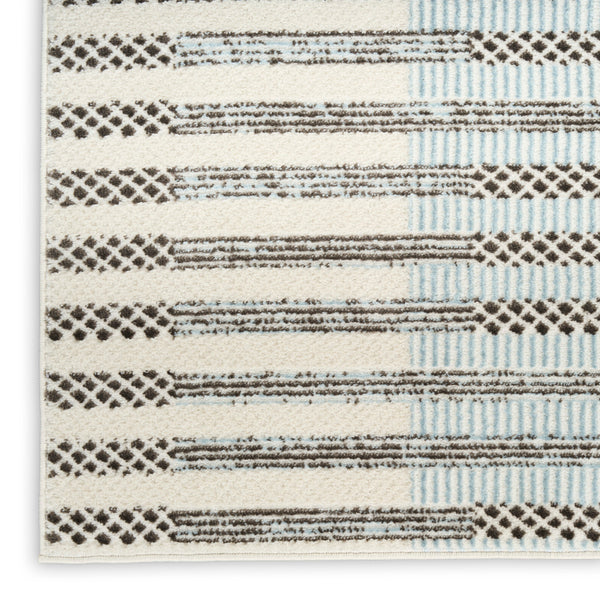 nourison nordic nrc15 ivory blue rug