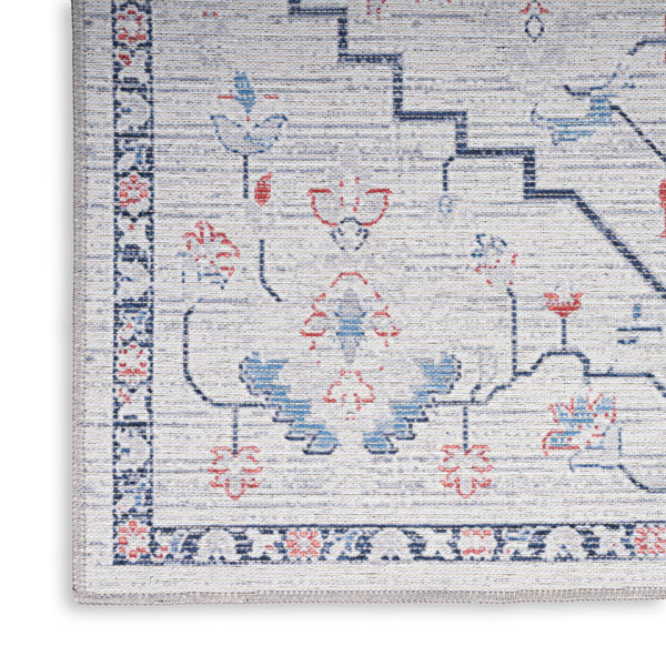 nourison new concept washables sr110 ivory blue rug