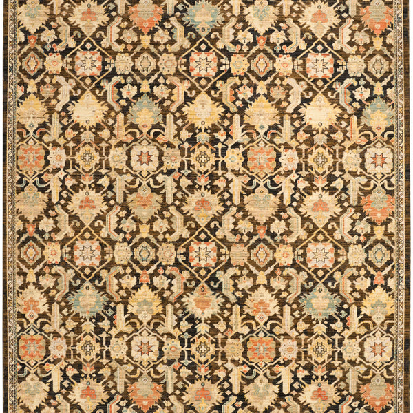 nourison antique bloom anb02 mocha multicolor rug