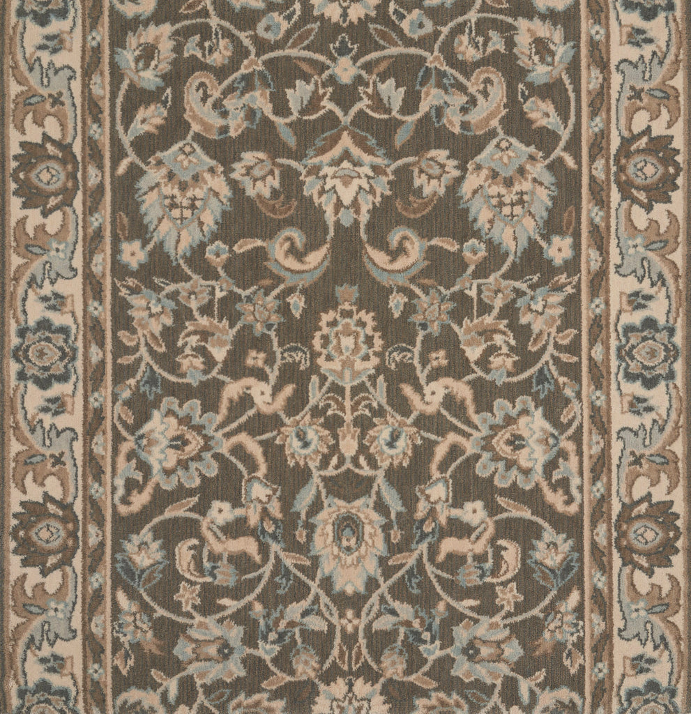 nourison grand parterre pt01 dark roast rug