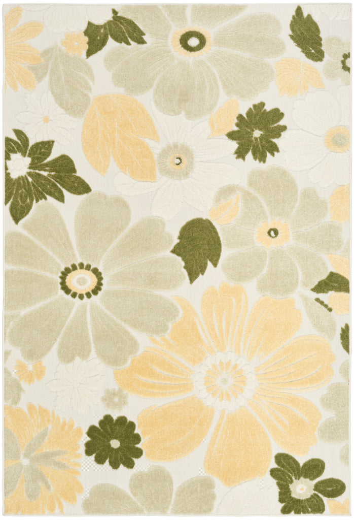 nourison aloha alh42 ivory green rug