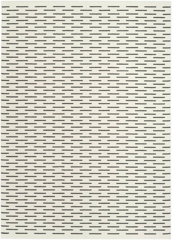 nourison nordic nrc12 ivory black rug