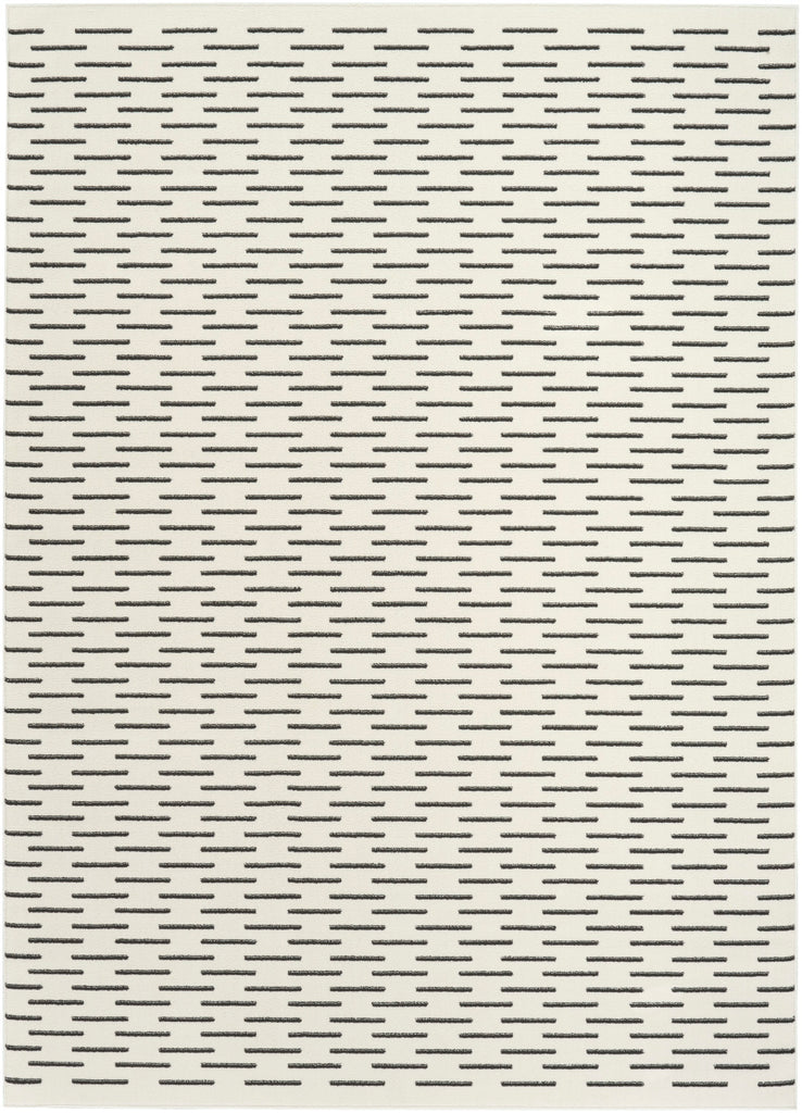 nourison nordic nrc12 ivory black rug