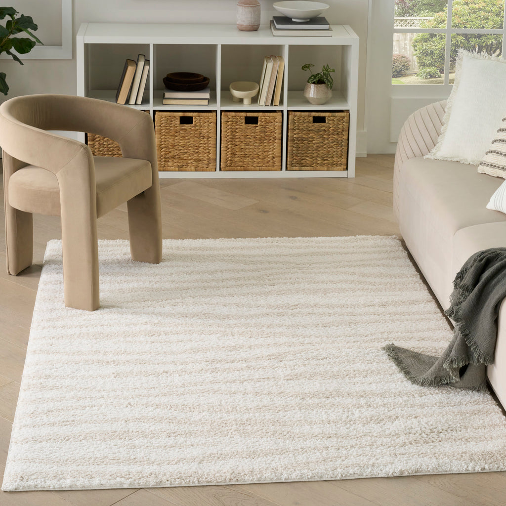 nourison modern shag mmd05 ivory beige rug