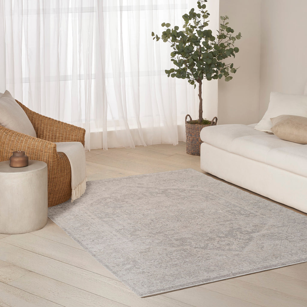 nourison pure shades sad02 grey rug