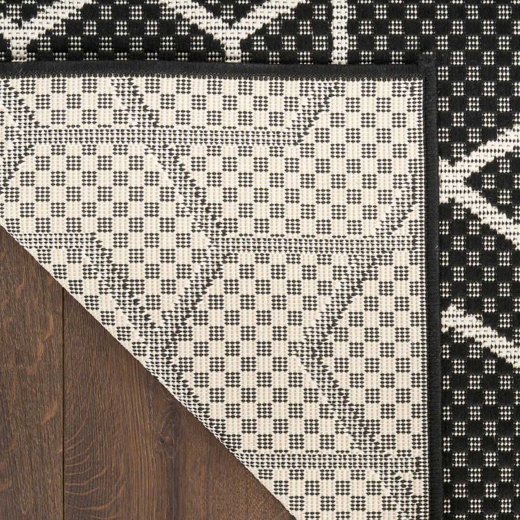 nourison horizon indoor outdoor hoz01 black rug