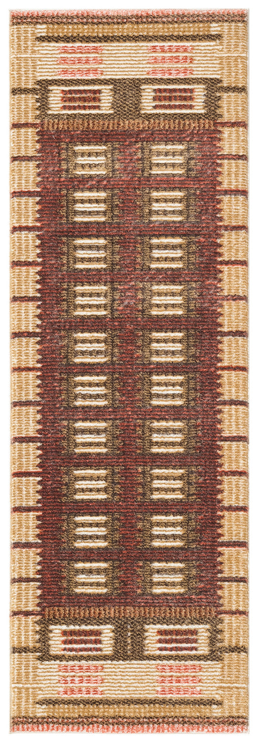 nourison nordic nrc16 rust rug