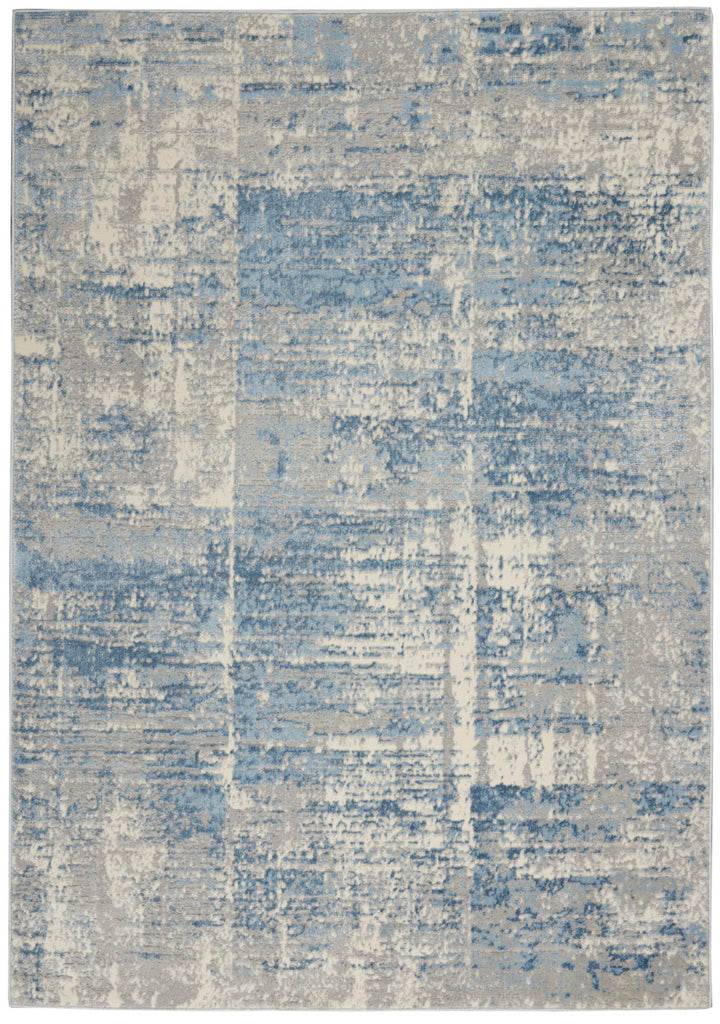 nourison solace sla02 ivory grey blue rug