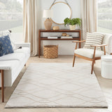 nourison modern shag mmd03 ivory beige rug