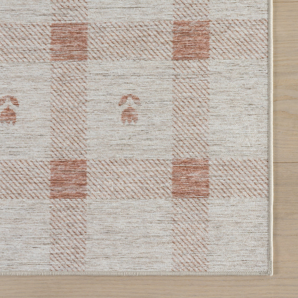 dash albert teahouse da2412 peach machine washable polyester rug