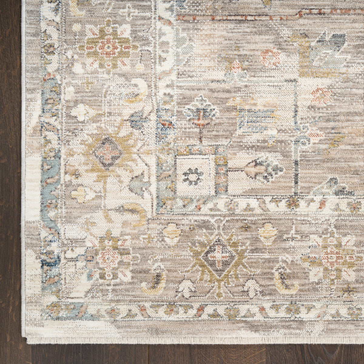 nourison antique fusion anf02 ivory multicolor rug