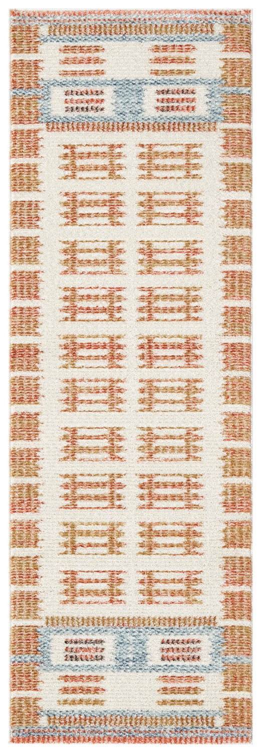 nourison nordic nrc16 ivory rust rug