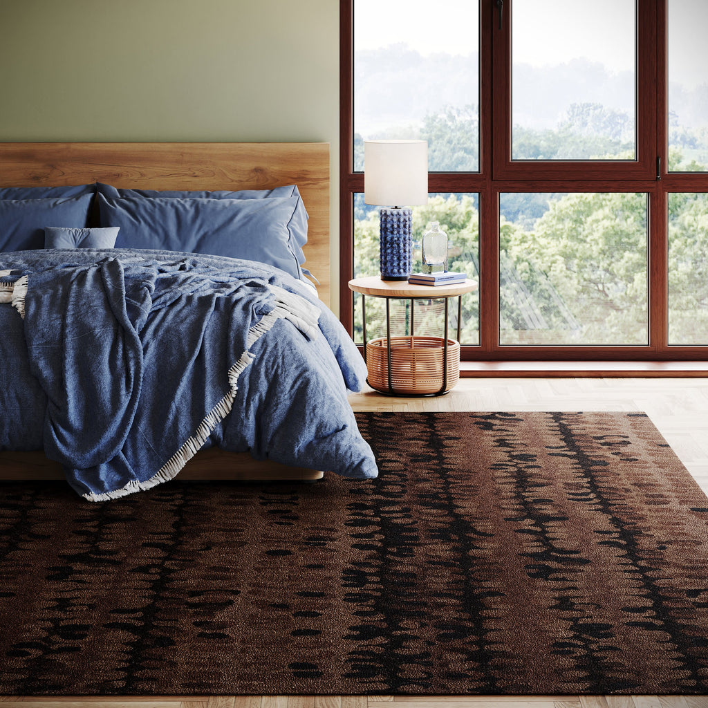 dash albert paint chip da2444 bark hand hooked wool rug
