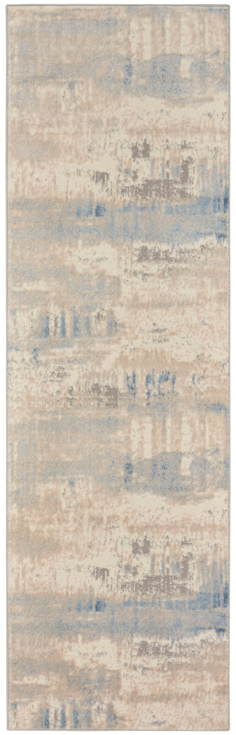 nourison solace sla07 ivory grey blue rug