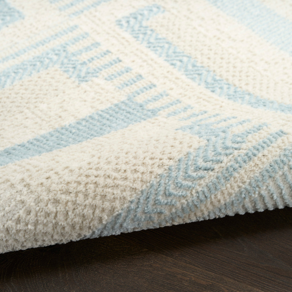 nourison nordic nrc11 ivory blue rug