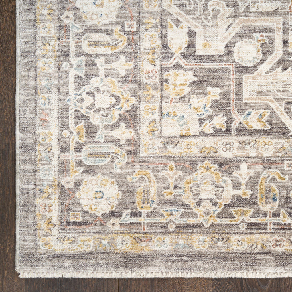 nourison antique fusion anf01 ivory charcoal rug