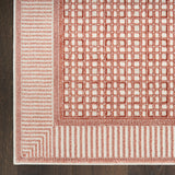 nourison nordic nrc03 brick ivory rug