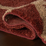 dash albert le souk 200svls08a maroon woven flatwoven cotton rug
